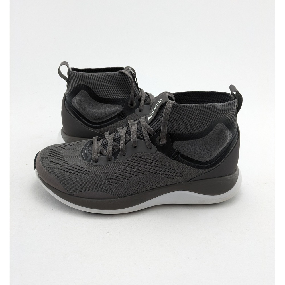 Womens Lululemon Chargefeel Workout Mid Top‎ Gray Running Gym Shoes Size 8